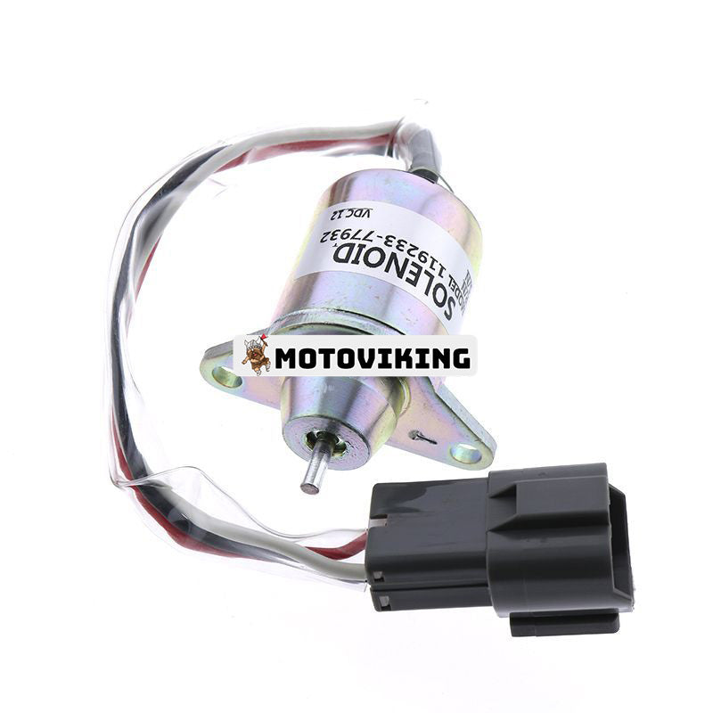 12V Bränsleavstängning Solenoid 119233-77932 för Yanmar 3TNV70 3TNV88 Hitachi ZX17U-2 ZX17UNA-2 ZX30U-3F ZX33U-3F ZX35U-3F ZX38U-3F-3F ZX4