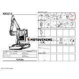 Bränslepump RD411-51353 för Kubota KX41-3 KX71-3 KX91-3S KX121-3 U15 U25 U35S U45S U55