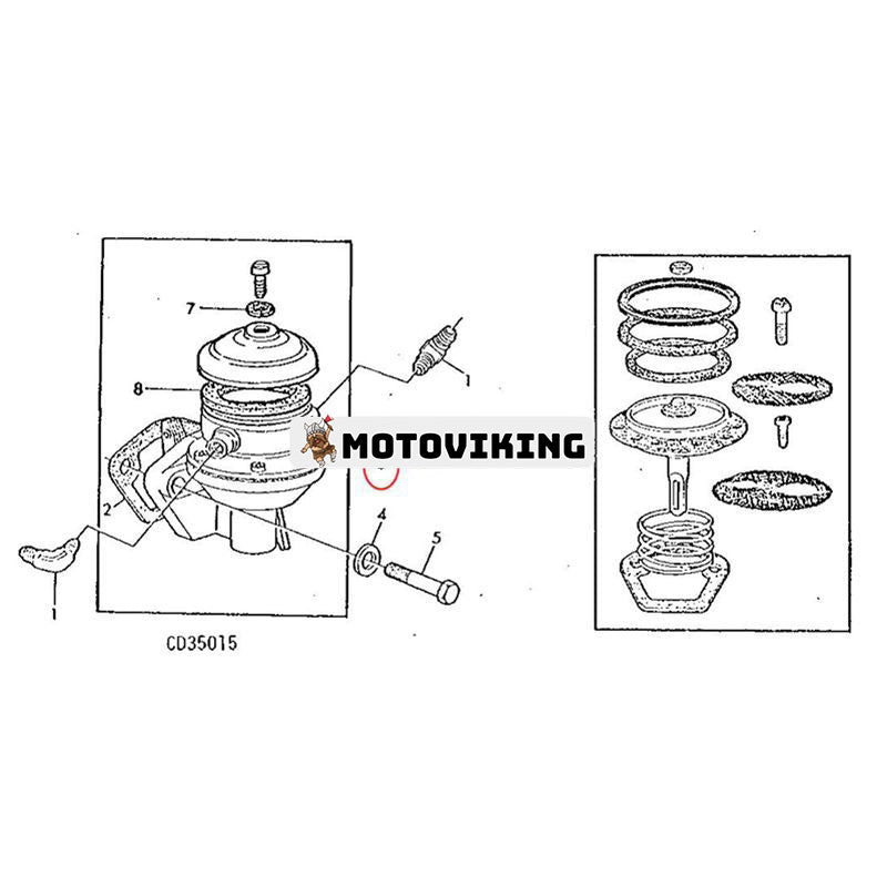 Bränslelyftöverföringspump RE527115 för John Deere 2130 2140 2150 2155 2240 2350 2355 2440 2750 2755 2955