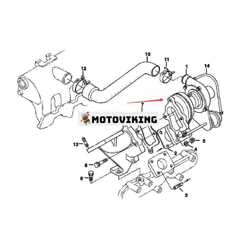 Turbo RHF3H Turboladdare 7020836 6686048 för Kubota Engine V2403 Bobcat Loader S205 T180 T190