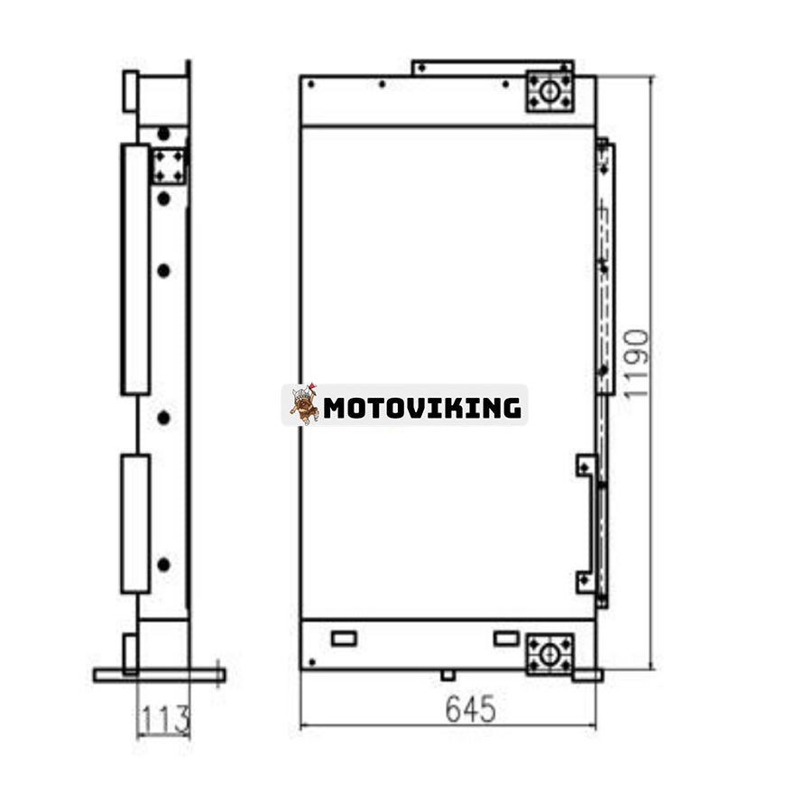 För Doosan Grävmaskin DX345-9 DX350 DH370-9 Hydraulisk oljekylare