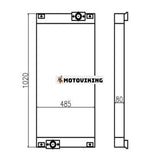 För Case Grävmaskin CX225SR CX210B CX210BLR CX210BNLC Hydraulisk oljekylare LN001800