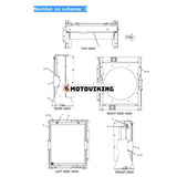 För Caterpillar grävmaskin CAT 322C 322C L 325C 325C L Motor 3126B Hydrauloljekylare 205-4962