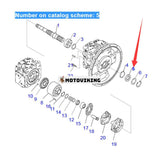 Oljetätning 708-25-52861 för Komatsu PC100-6 PC120-6 PC130-8 PC270-8 PC200-8 WA100-5 WA450-6 WA480-6 D61PX-12 D65PX-15