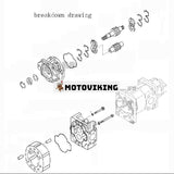 För Komatsu hjullastare WA200-6 WA200PZ-6 Hydraulisk kugghjulspump 705-56-26090