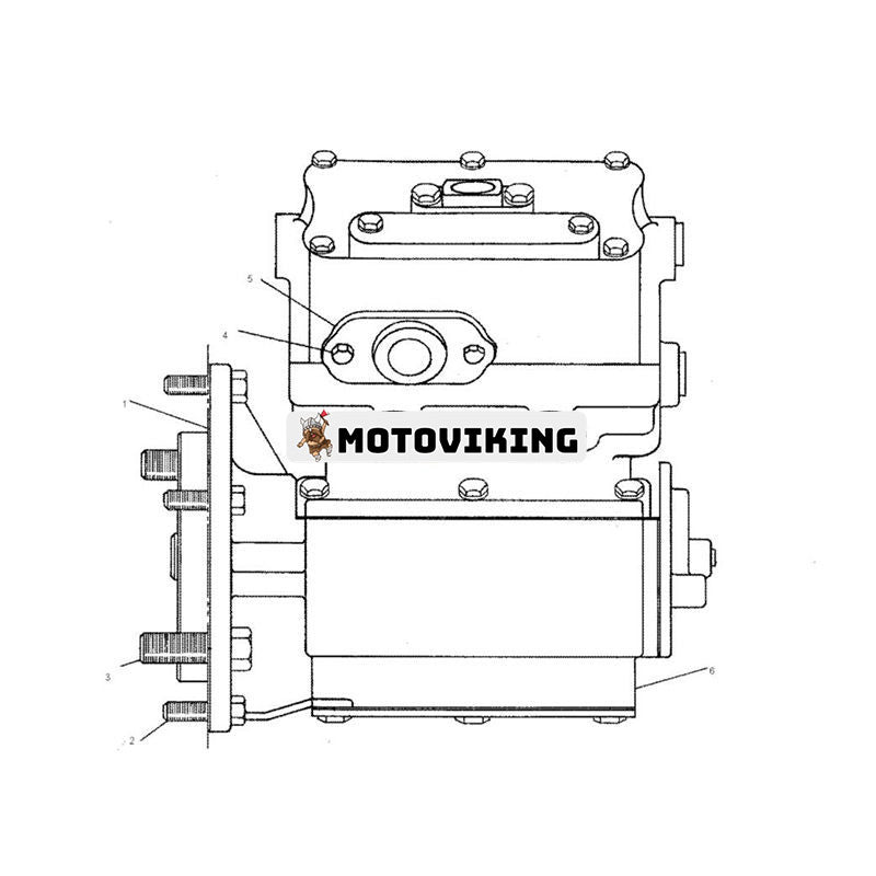 Luftbromskompressor 2Y9941 2Y8685 för Caterpillar Engine 3306 Hjullastare traktor CAT 966R 966C 621R