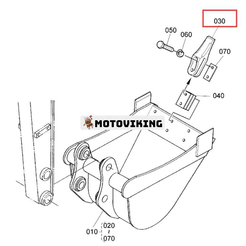 4 ST skoptand 69741-66110 för Kubota grävmaskin