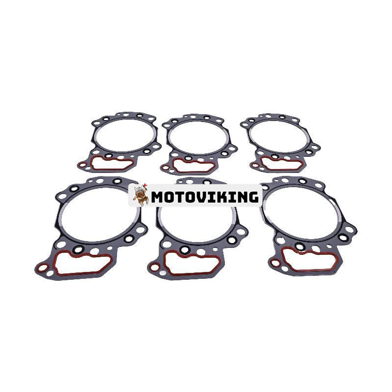 6st cylinderhuvudspackning 6150-17-1813 för Komatsu Engine 6D125-1 S6D125-1 Hjullastare WA470-3 Motorväghyvel GD663A-2 Grävmaskin PC400LC-5