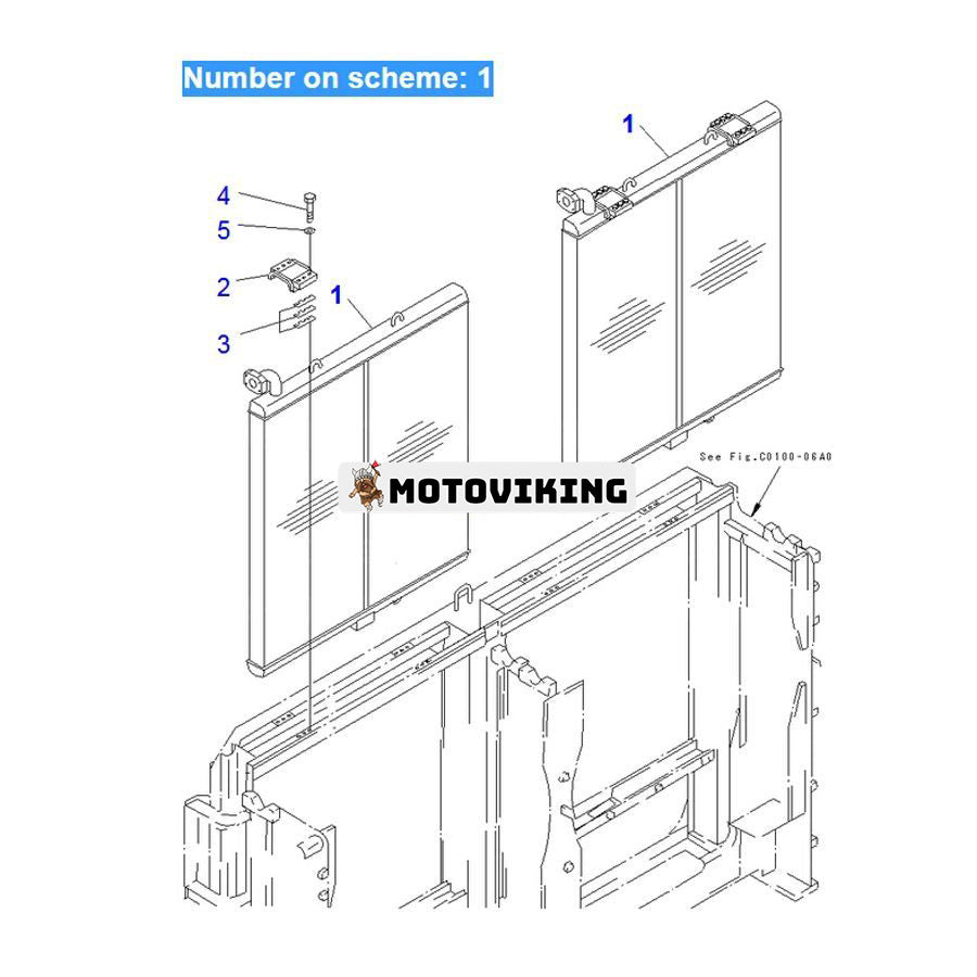 Hydraulisk oljekylare 209-03-51111 för Komatsu grävmaskin PC650-3 PC650-5 PC710-5