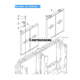 Hydraulisk oljekylare 209-03-51111 för Komatsu grävmaskin PC650-3 PC650-5 PC710-5