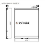 Hydraulisk oljekylare 209-03-51111 för Komatsu grävmaskin PC650-3 PC650-5 PC710-5