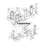 Hydraulisk oljekylare 21K-03-72130 för Komatsu grävmaskin PC160LC-8 PC195LC-8