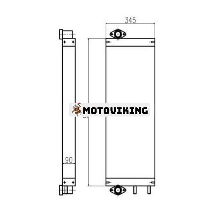 Hydraulisk oljekylare 21K-03-72130 för Komatsu grävmaskin PC160LC-8 PC195LC-8