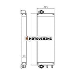 Hydraulisk oljekylare 21K-03-72130 för Komatsu grävmaskin PC160LC-8 PC195LC-8