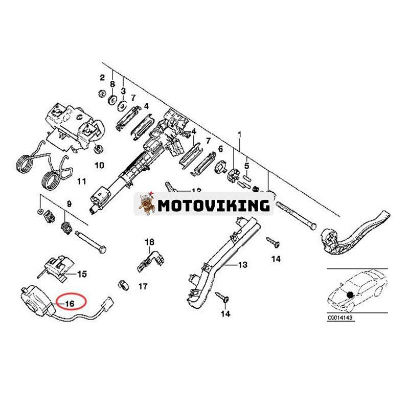 Styrvinkelsensor 32 30 6 793 632 för BMW E38 E39 E46 E53 X5 E83 X3