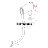 Avgasljuddämpare 7002922 för Bobcat kompakttraktor CT335 CT440 CT445 CT450