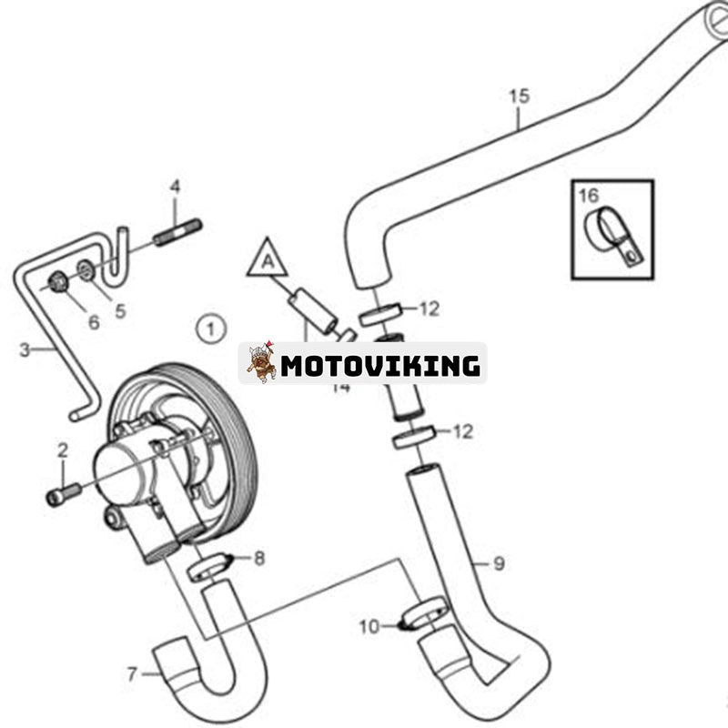 Havsvattenpump 21212799 3812519 för Volvo Penta Engine 4.3L 5.0L 5.7L