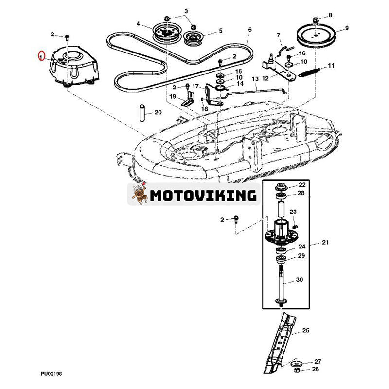 Remsköld GY21773 GX22644 för Briggs & Stratton Engine 31F707 31P877 John Deere Traktor 107S D100 D105 D110 D120 LA115 LA125 LA135 X110 X120 X125 X14