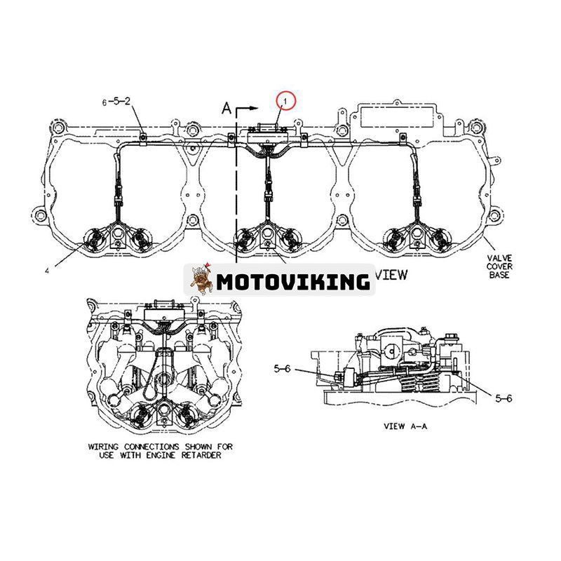 MotoViking sele 4P-9537 för Caterpillar CAT Engine 3176B 3176C 3196 Grävmaskin 345B 365B