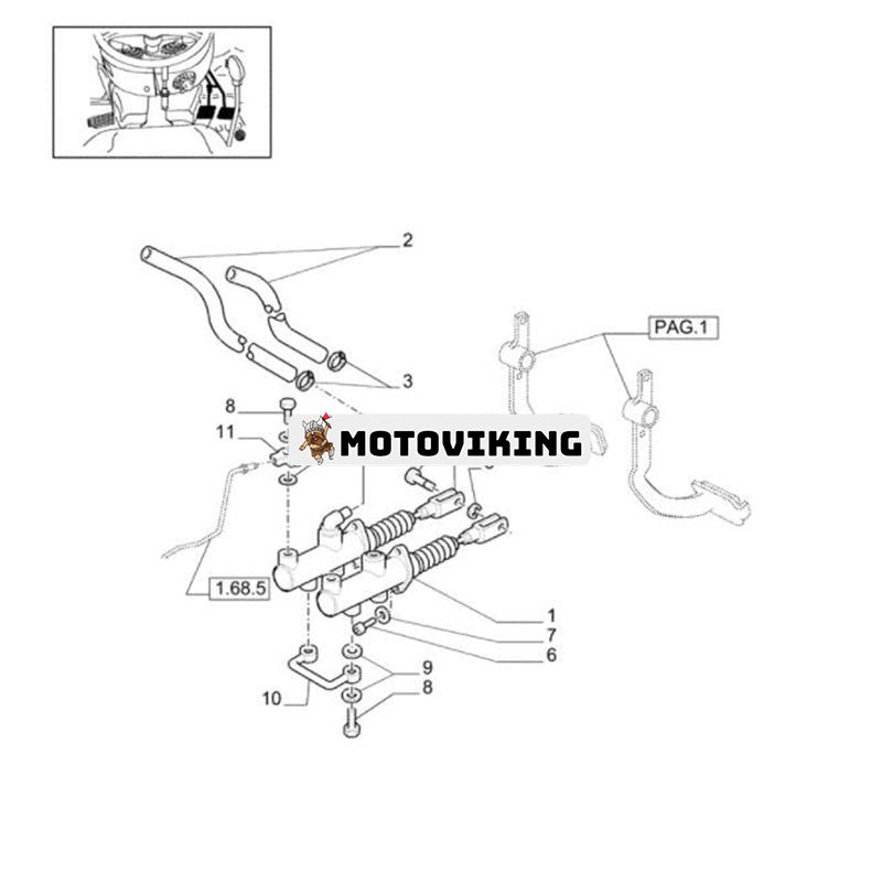 Huvudbromscylinder 0.255.6638.4/60 0.257.6538.4/10 för Same Deutz Fahr Agrolux 80 90 Agrosun 100 120 140