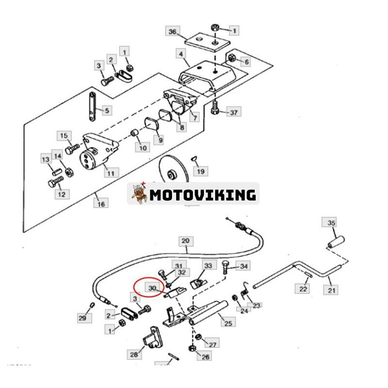 Interlock Switch AM108483 för John Deere Traktor 2V78C 325 335 345 355D FD611V FH531V FH601V GX325 GX335 GX355