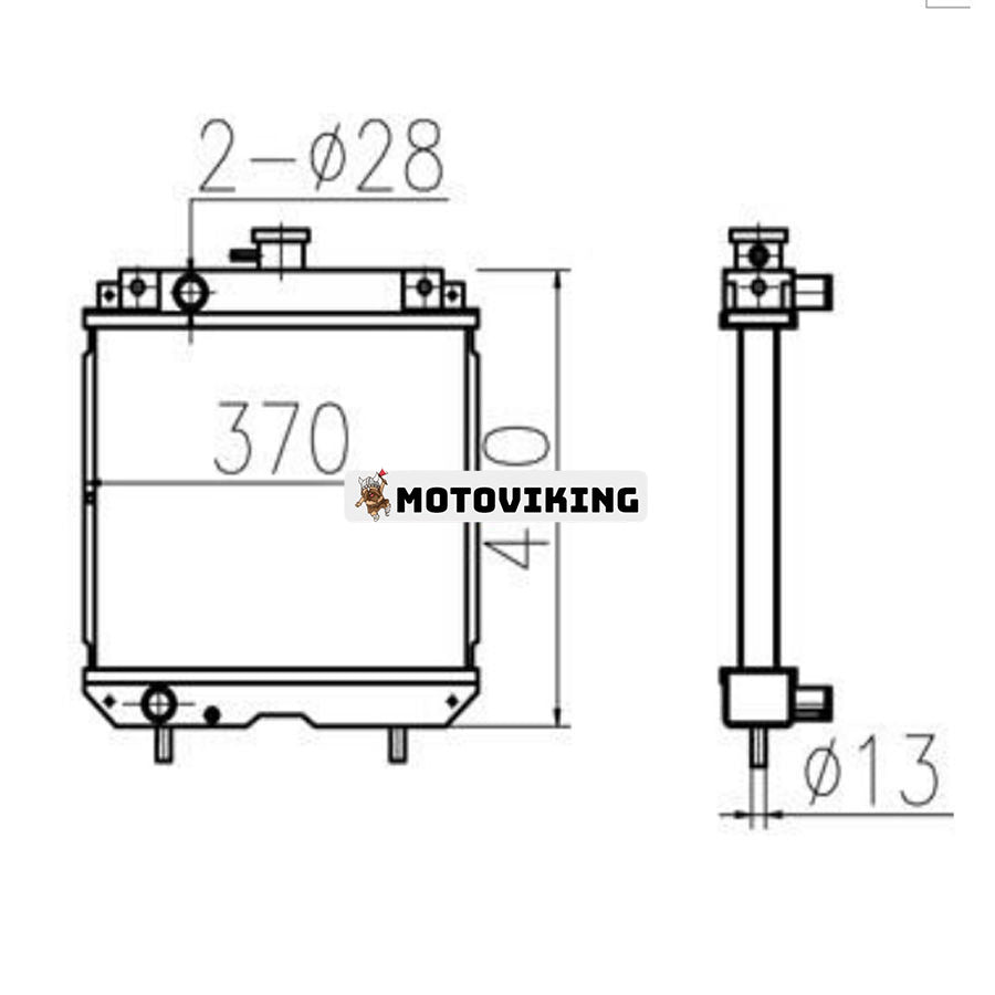 För Kubota GB13 GB14 GB15 Vattentank Radiator Core ASS'Y