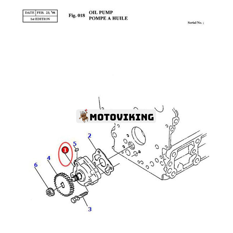 Oljepump 6670340 för Kubota Engine D722 D902 Bobcat Loader MT50 MT52 MT55 MT85 453 463 Grävmaskin E10 E17 E20 E17Z E20Z 323 320 322 316 418