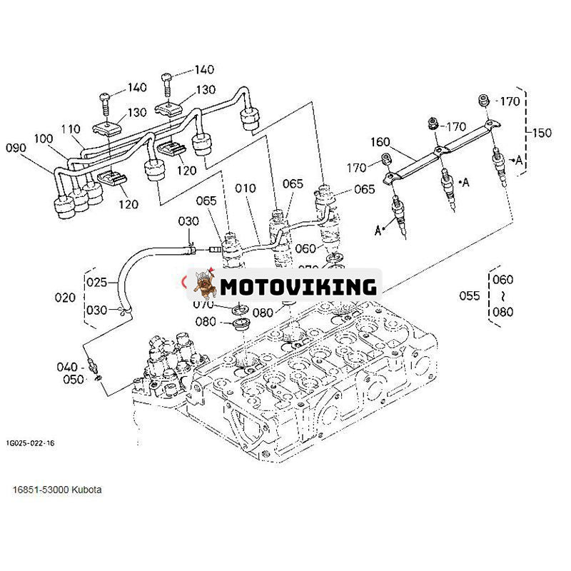 3 st Bränsleinsprutare 16851-53000 för Kubota D722 D782 D902 Z402 Z482 Z602 Motor GF1800 G1700 G1800 G1900 GT750 GT850 GT950