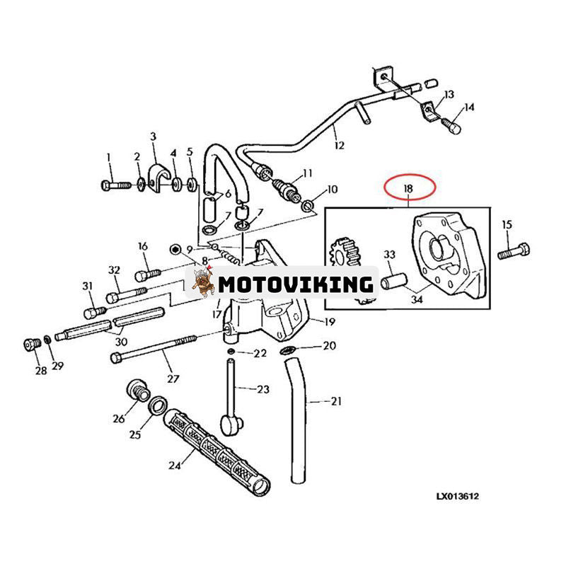 Transmissionspump AR85538 för John Deere 4040 4040S 4230 4350 4430 4455 traktor