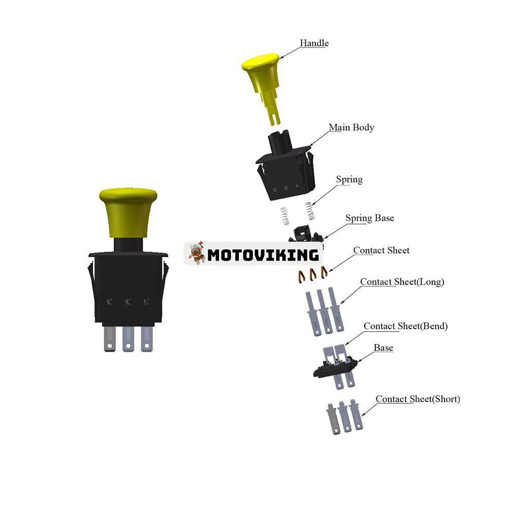 PTO Switch Ersätter 430-330 103-5221 Exmark Grasshopper 183925 JD AM131966 Toro 1-633673 Everride 136574 Delta 6201-342 ZTR gräsklippare