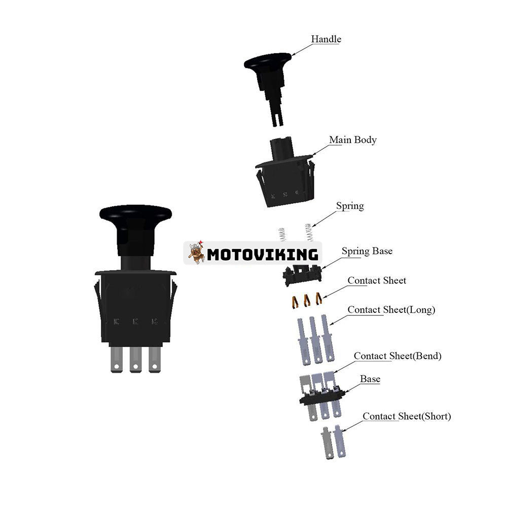 PTO Switch 582107601 107601 582107604 för Husqvarna Craftsman GT48 TC238 GT2254 LGT2554 LGT2654 YT42 YT46 YT48 YTH2348 YTH24 YTH2448 TC TS Series