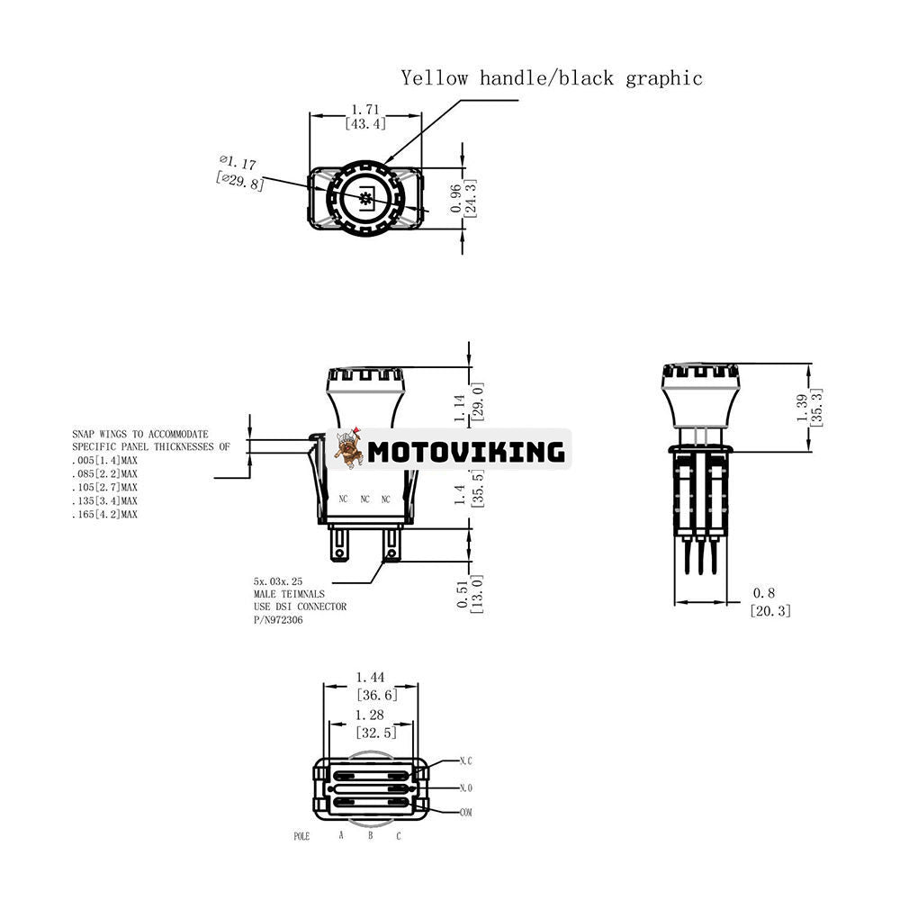 PTO Switch Great Dane AM118802 Delta 6201-01 AM116235 AM116235 103-5221 1-633673 for Kubota TG1860 TG1860G JD 3120 3203 3320 3520 3720 G15 GS25 GS30 GS45 GS75 HD45 HD75