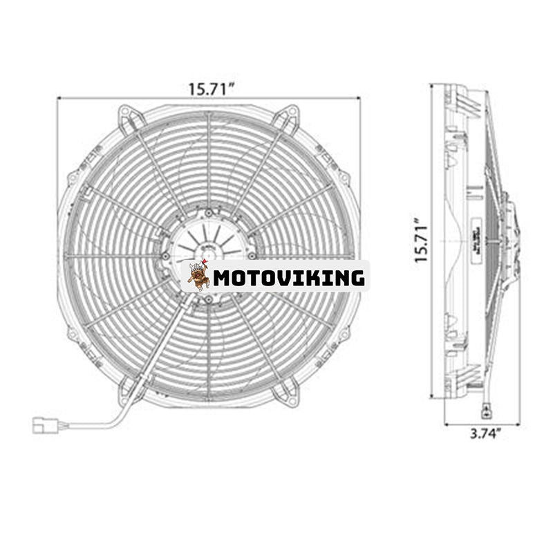 Puller Fan 30102082 för Spal 40Amp 1918CFM