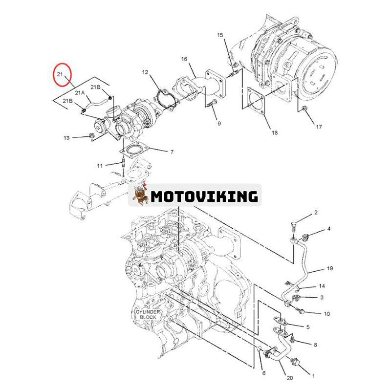 Turbo TD04L4 Turboladdare 436-1920 för Caterpillar CAT motor C3.3B 308.5 309 310 242D 236D 259D 279D 289D