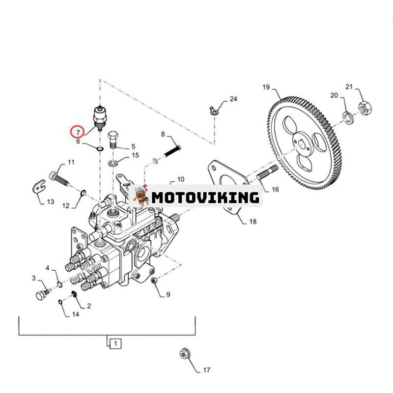 12V avstängningsmagnetventil A77753 för CASE Loader 580B 590 Schaktare 650G Traktor 1896 2096 5120