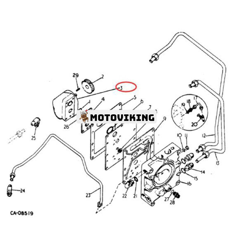 Hydraulisk växelpump 110509C91 för CASE 484 584 684 784 884 traktor