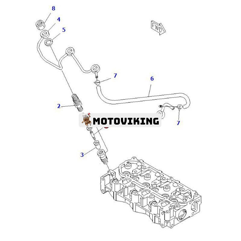 3 ST bränsleinsprutare 119717-53001 119717-53000 129931-53000 för Yanmar 3TNV76 Komatsu 3D76E-6 motor