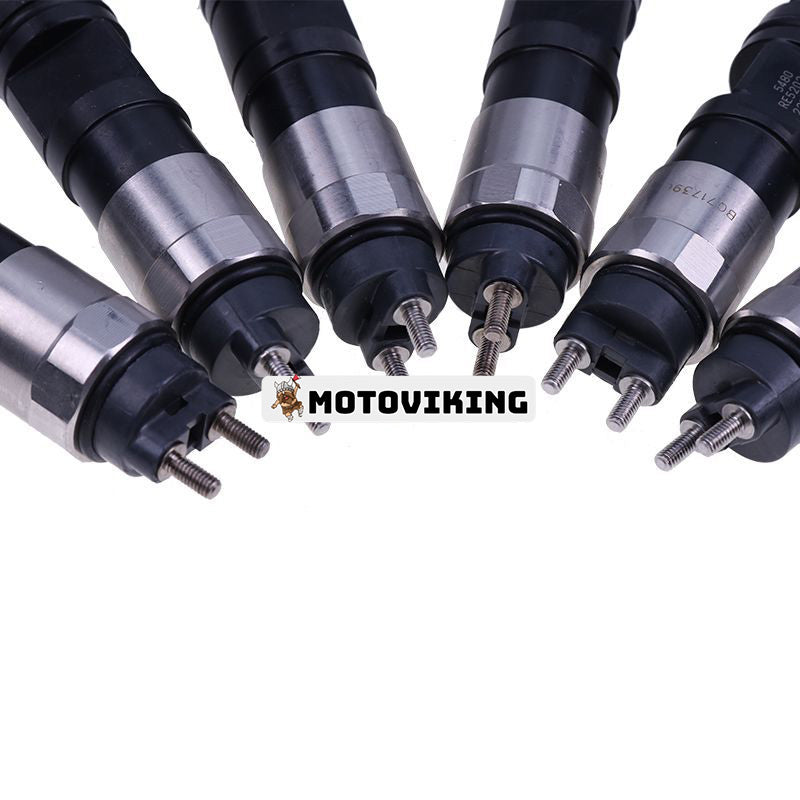 6st Bränsleinsprutare RE520333 RE520240 för John Deere motor 6.8L 6068 Traktor 6520 6620 7220 7320 7420 7520