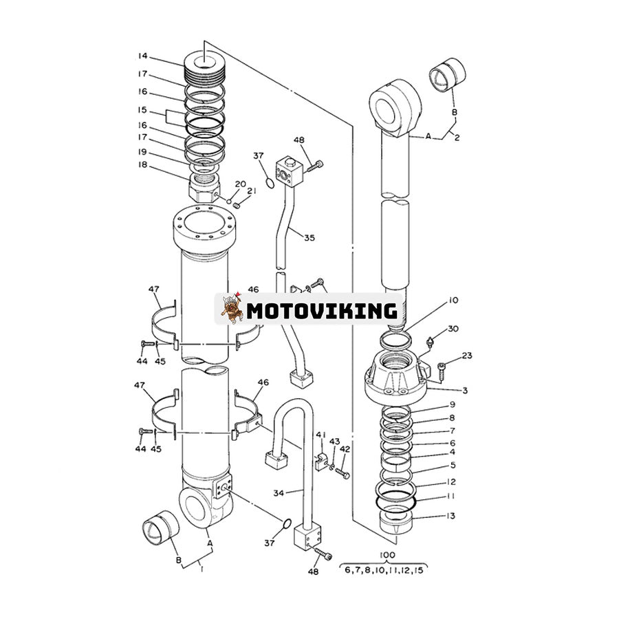 För Hitachi grävmaskin EX400 EX400LC EX400H EX400LCH Arm Cylindertätningssats 4236058