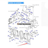 För Komatsu Bulldozer D375A-1 D375A-2 D375A-3 D375A-5 Hydrauloljekylare 195-03-43100