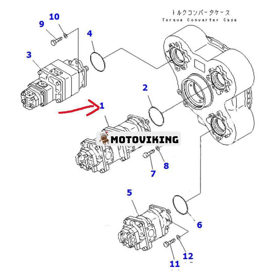 För Komatsu dumper HM400-1 HM400-1L Hydraulisk växelpump 705-56-34490