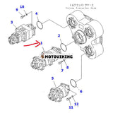 För Komatsu dumper HM400-1 HM400-1L Hydraulisk växelpump 705-56-34490