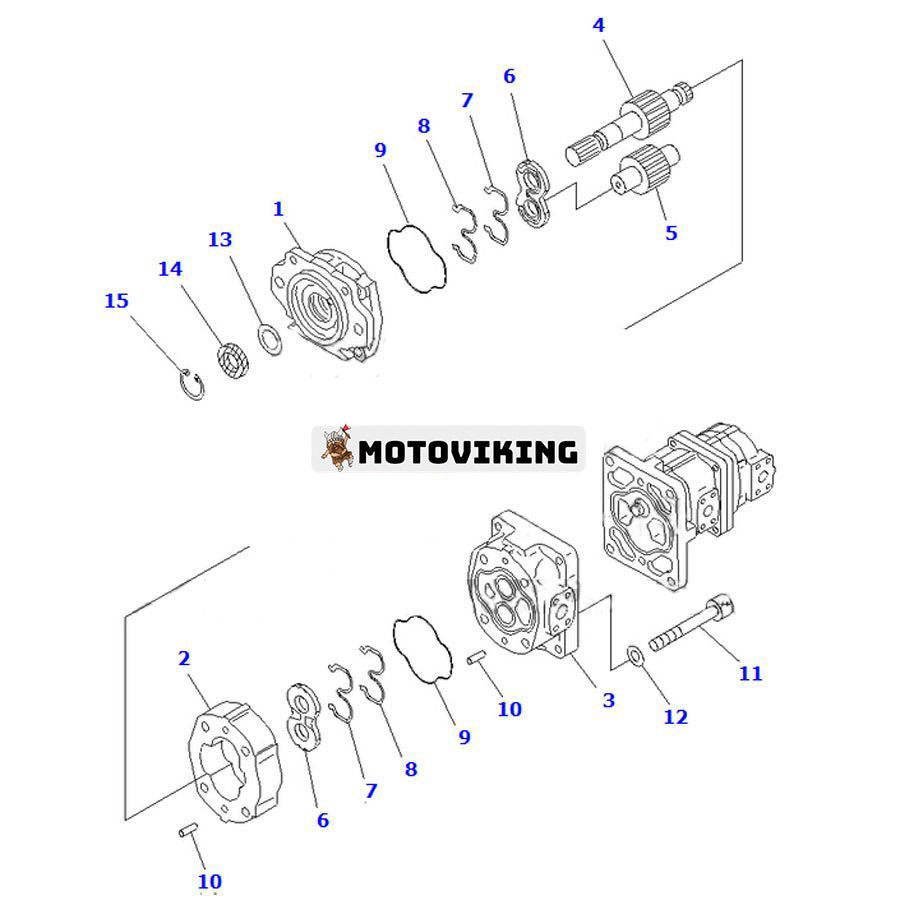 För Komatsu dumper HM350-1 HM350-1L Hydraulisk växelpump 705-56-33050