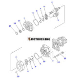 För Komatsu dumper HM350-1 HM350-1L Hydraulisk växelpump 705-56-33050