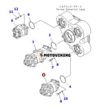 För Komatsu dumper HM350-1 HM350-1L Hydraulisk kugghjulspump 705-52-31210