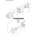 För Komatsu dumper HD255-5 HD405-6 HD325-6 HD325-6W Hydraulpump 705-52-30290