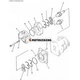 För Komatsu Dump Truck HD205-3 Hydraulpump 705-52-22000