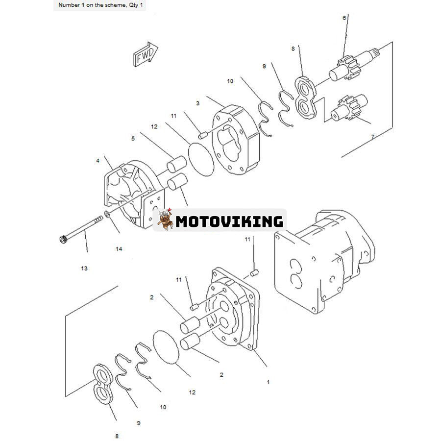 För Komatsu Väghyvel GD705A-4A GD705A-4 GD705A-3A GD705A-3 Hydraulpump 705-52-20090 705-52-20160