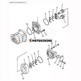 För Komatsu hjullastare WA200-1 Hydraulpump 705-51-20400