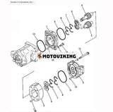 För Komatsu hjullastare WA320-1 WA300-1 Hydraulpump 705-51-20280